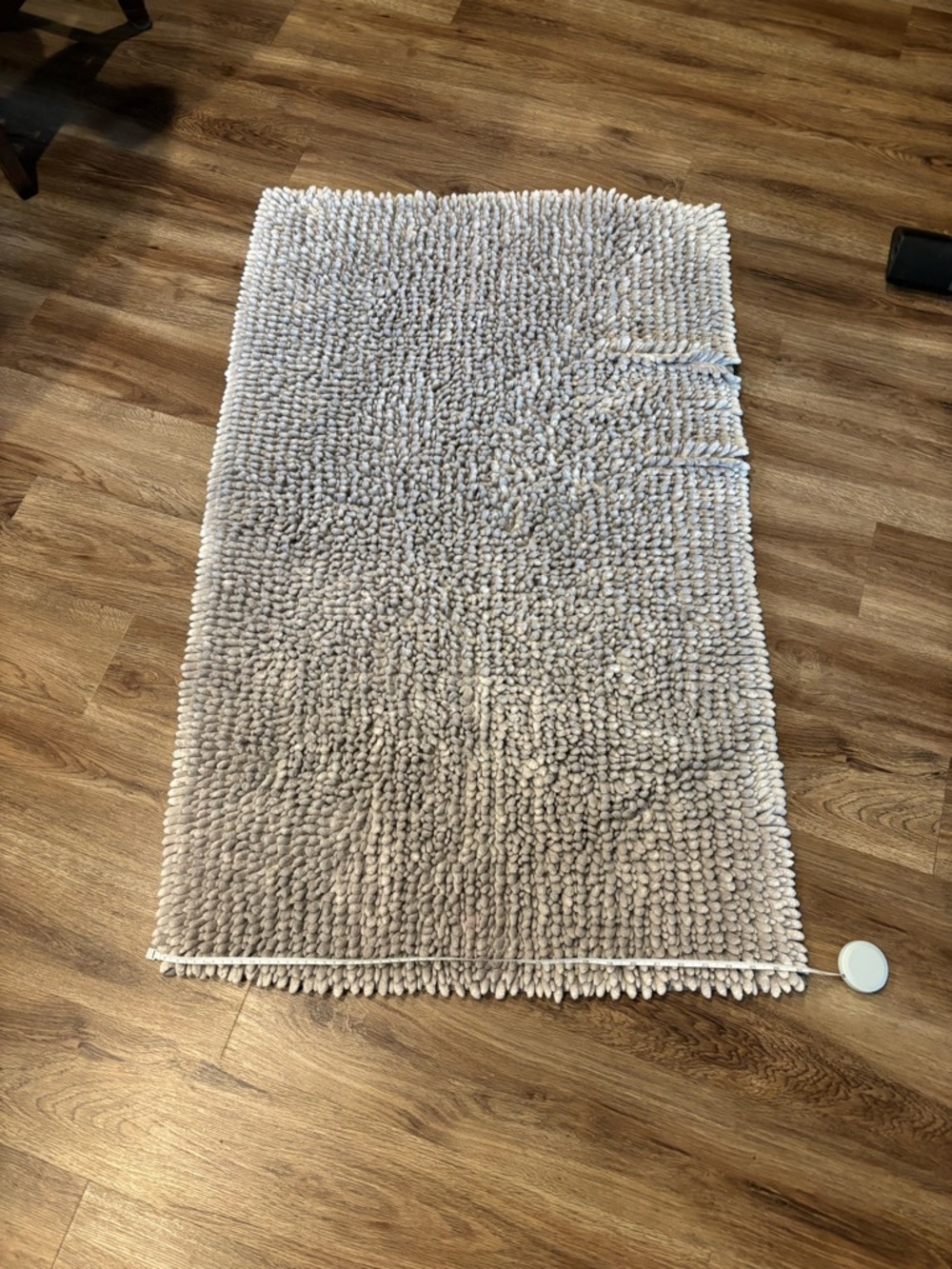 Laura Ashley Plush Chenille Bath Mat - Light Gray